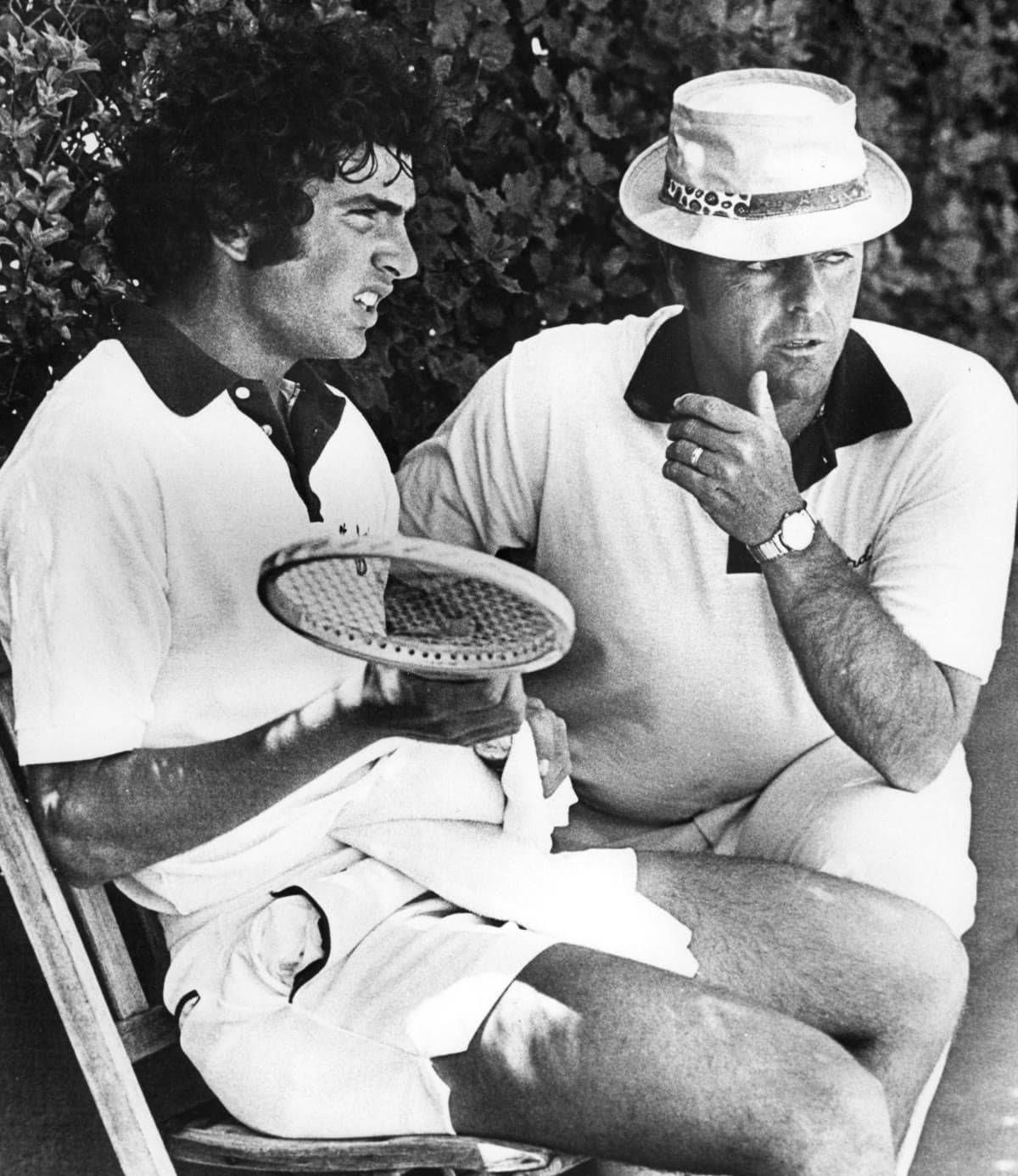 Dick Gould with Nick Saviano at Stanford, 1974